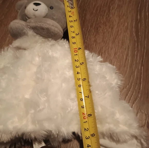 Carters Just One You Grey White Rosette Bear Clouds Lovey Baby Security Blanket - Picture 12 of 14